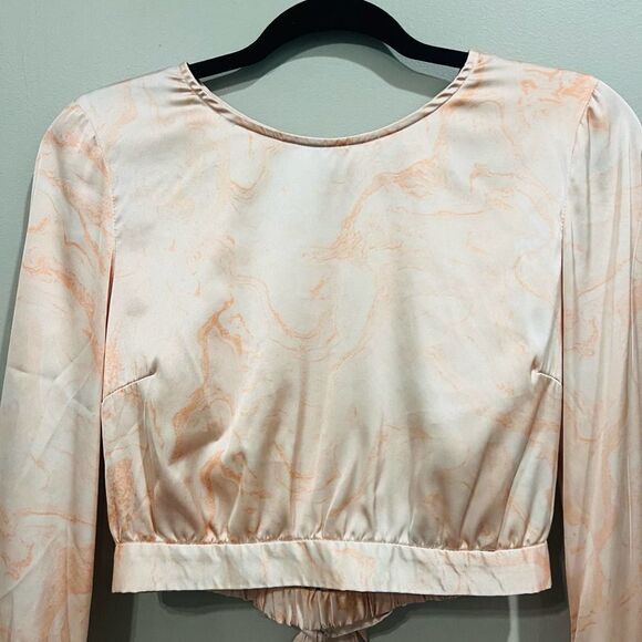 Anthropologie Hutch Cropped Marble Blouse Size Medium - Picture 8 of 12